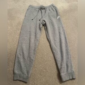 Nike Gray Tapered Joggers with Elastic Waistband